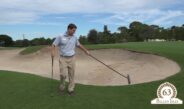 BallenIsles Golf Etiquette & Tips: Example of Incorrect Way to Rake a Bunker